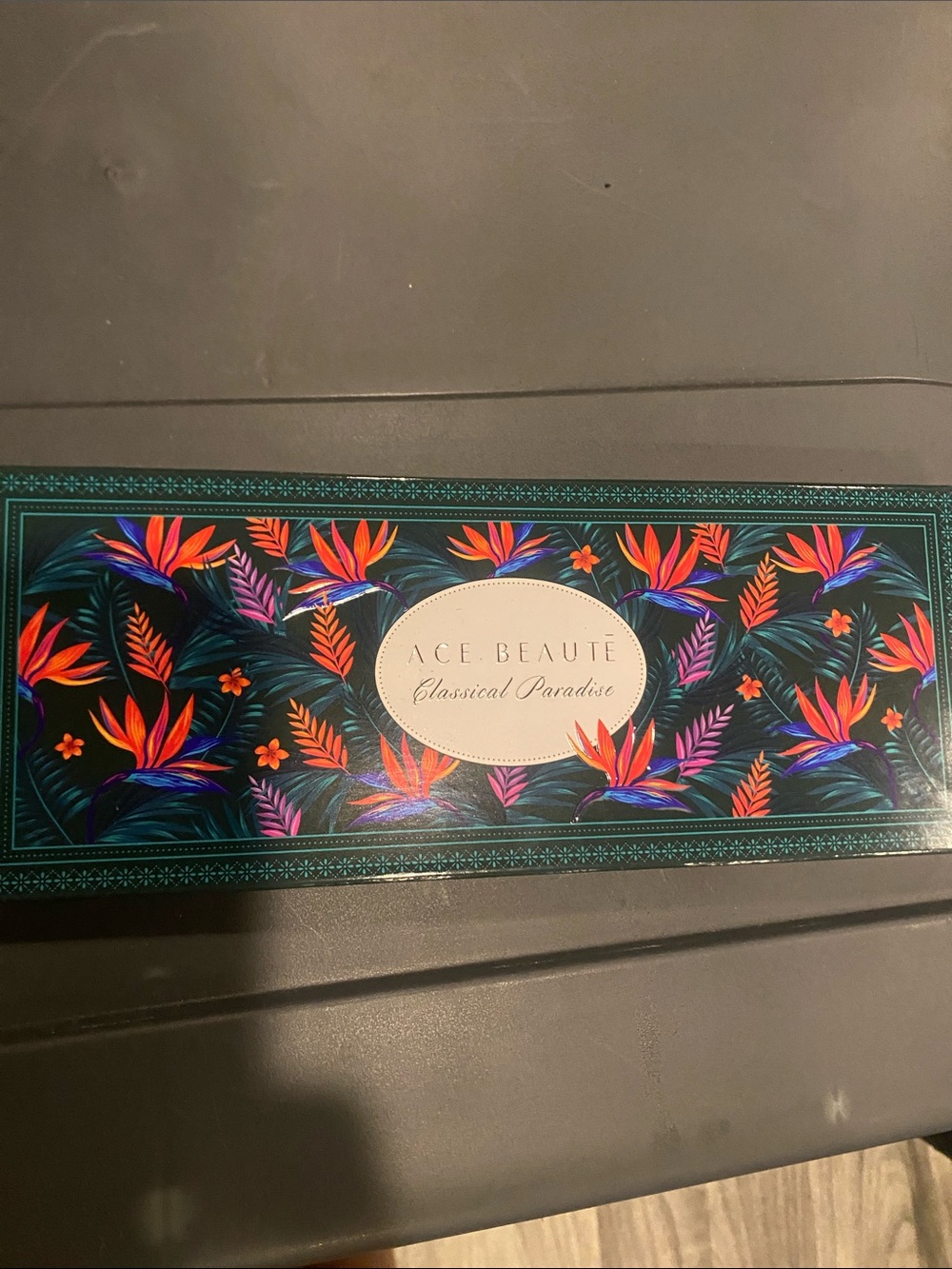 Ace Beaute Bath & Body Gift Set - Teal with Orange & Purple Floral